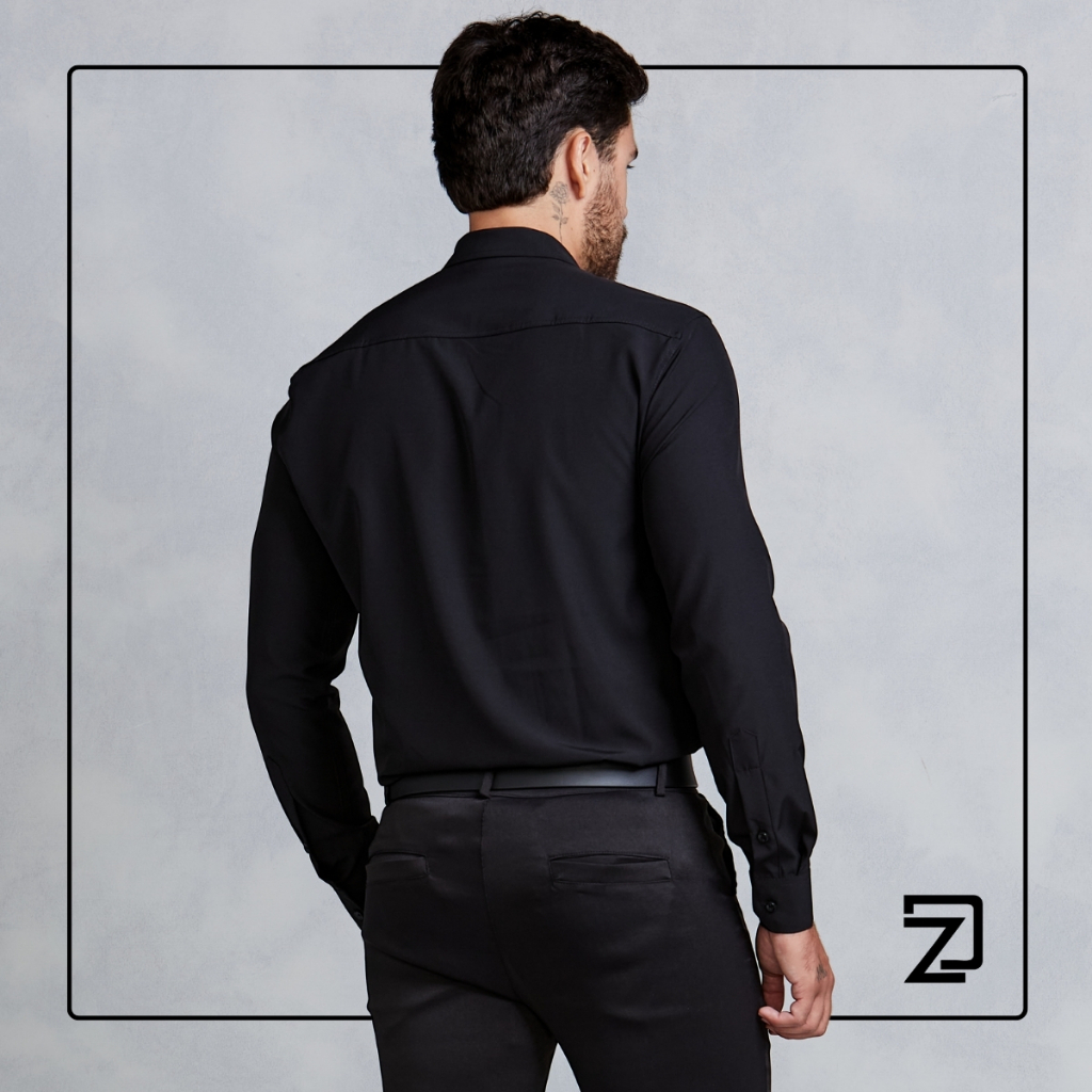 Camisa Slim Social Masculina Spandex · foto 2