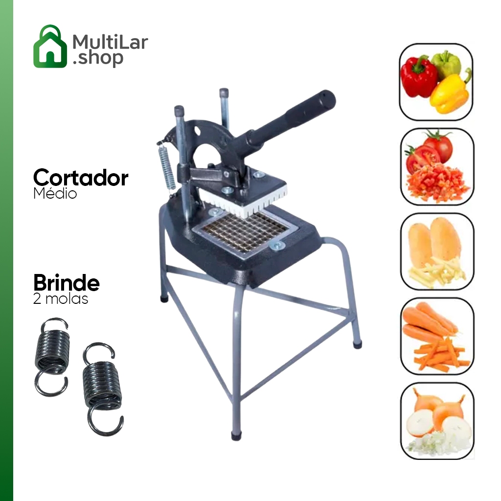 Cortador Picador De Legumes Tripé Mesa Batata Tomate Pepino Fatiador Tripé Resistente e Robusto