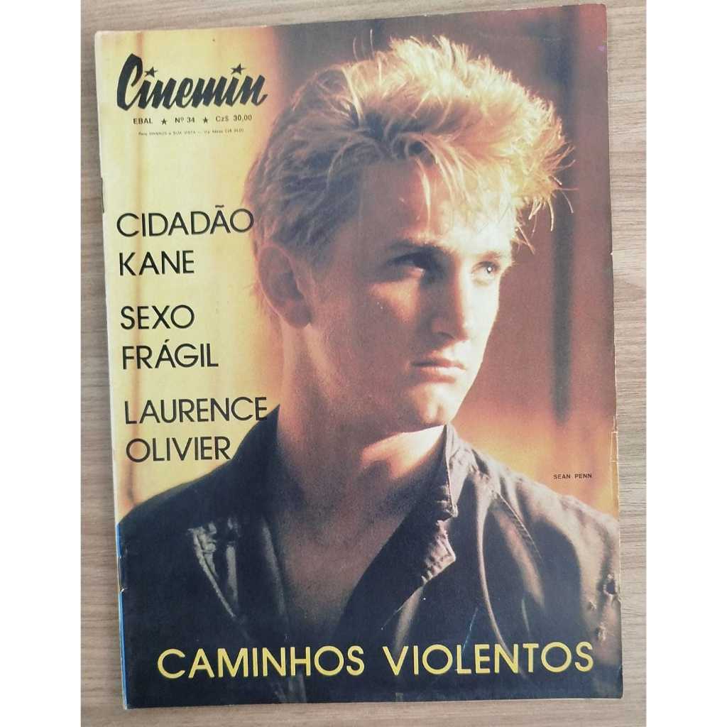 Cinemin 34 | Caminhos violentos | Capa Sean Penn | Contra-capa Edson Celulari e Maitê Proença