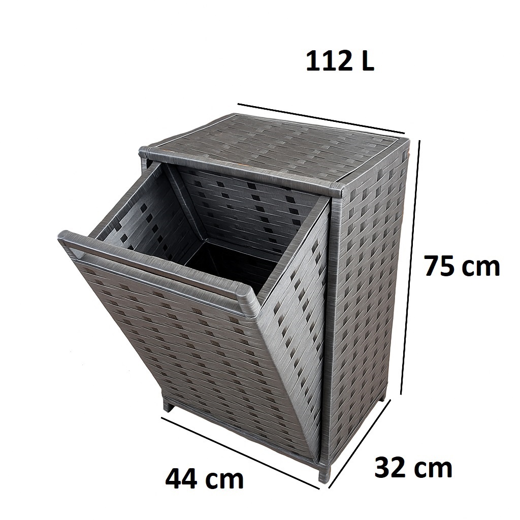 Roupeiros Basculante, cesto de roupa suja Fibra Sintética 32x44x75 cm 115 L em Oferta na Shopee