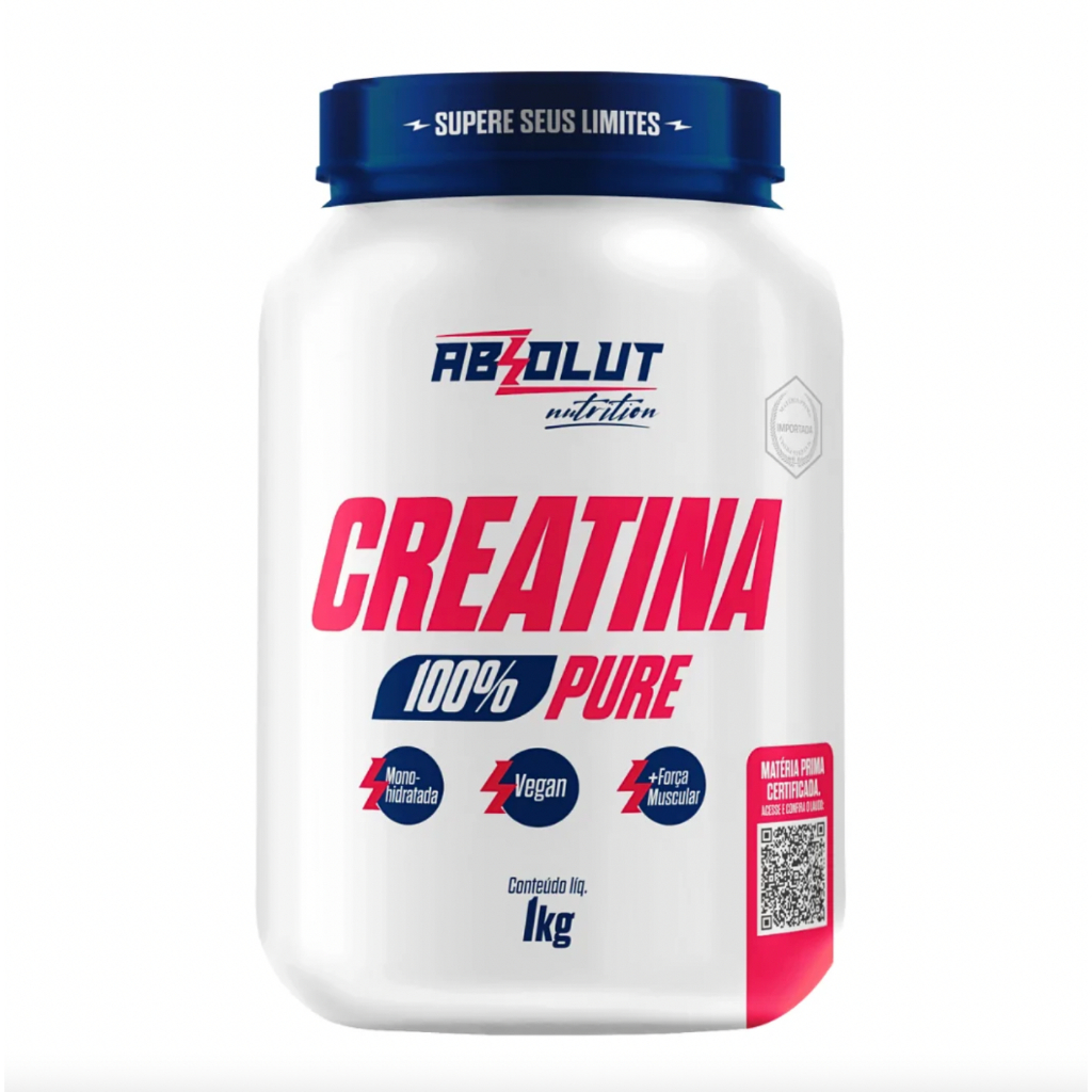 Creatina 100% Pura 1kg Pote Sem Sabor - Absolut Nutrition em Oferta na Shopee