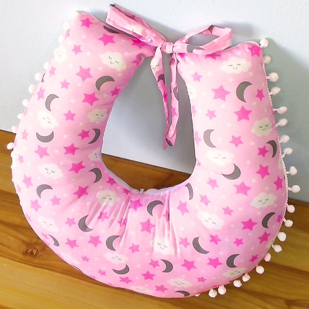 Almofada Amamentação Tecido Algodão Temas Femininos e Masculinos