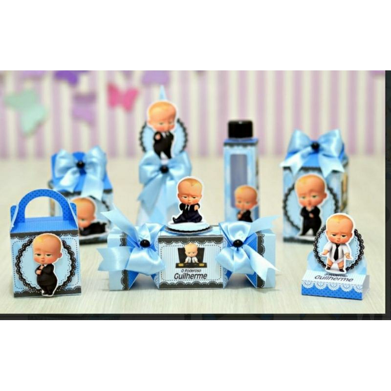 Kit pegue e monte caixinhas personalizadas poderoso chefinho mimos festas lembrancinhas