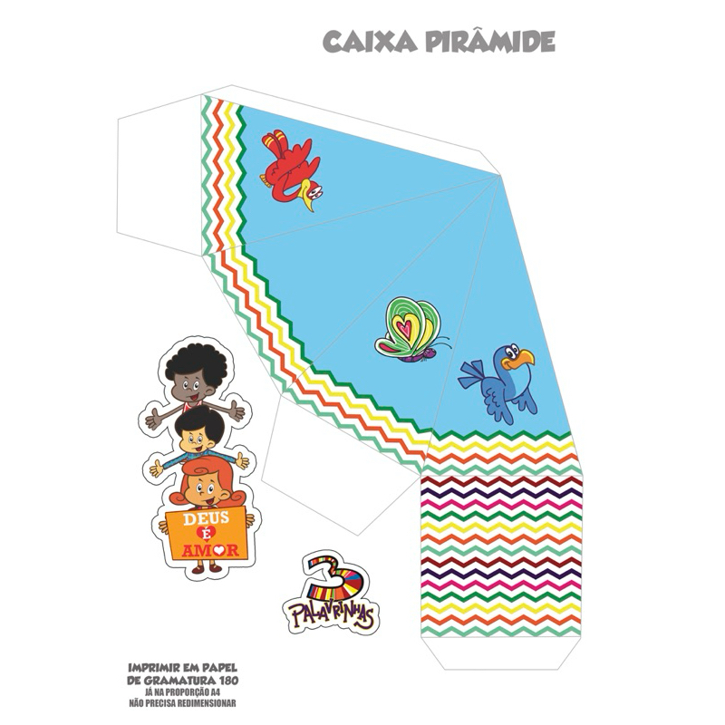 Kit 36 caixas personalizadas três palavrinhas, caixinha de aniversário, lembrancinha 3 palavrinhas