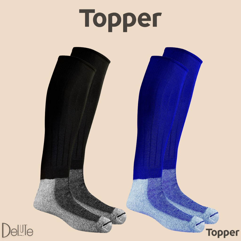 Kit 2 Meião Topper Dominator Profissional de Futebol Adulto Juvenil Cano Alto Resistente Esportivo