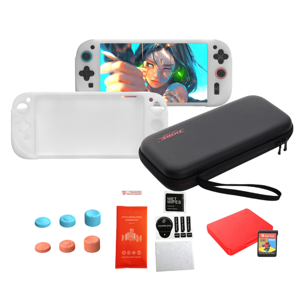 Diversos Acessórios Proteção Kit 10 em 1 Bag Película Grip Fone Case para Nintendo Switch 2