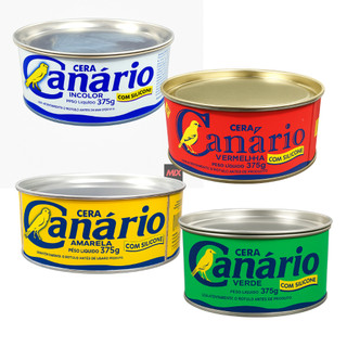 Cera Pasta 375grs Com Silicone Amarela Vermelha Incolor Verde - Canario