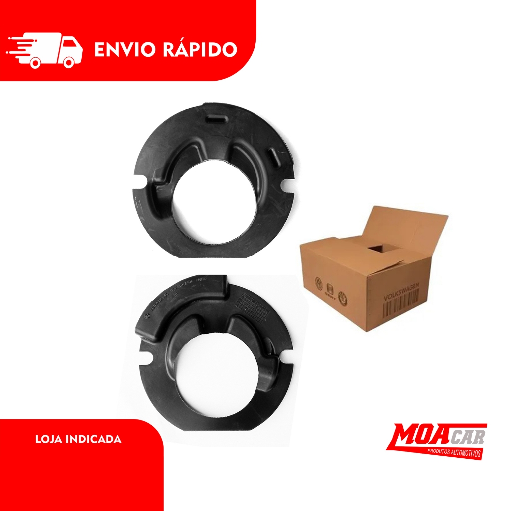 Par Calço de Mola Dianteiro Original Volkswagen - Gol, Fox, Voyage, Polo, Saveiro - Peça Genuína VW