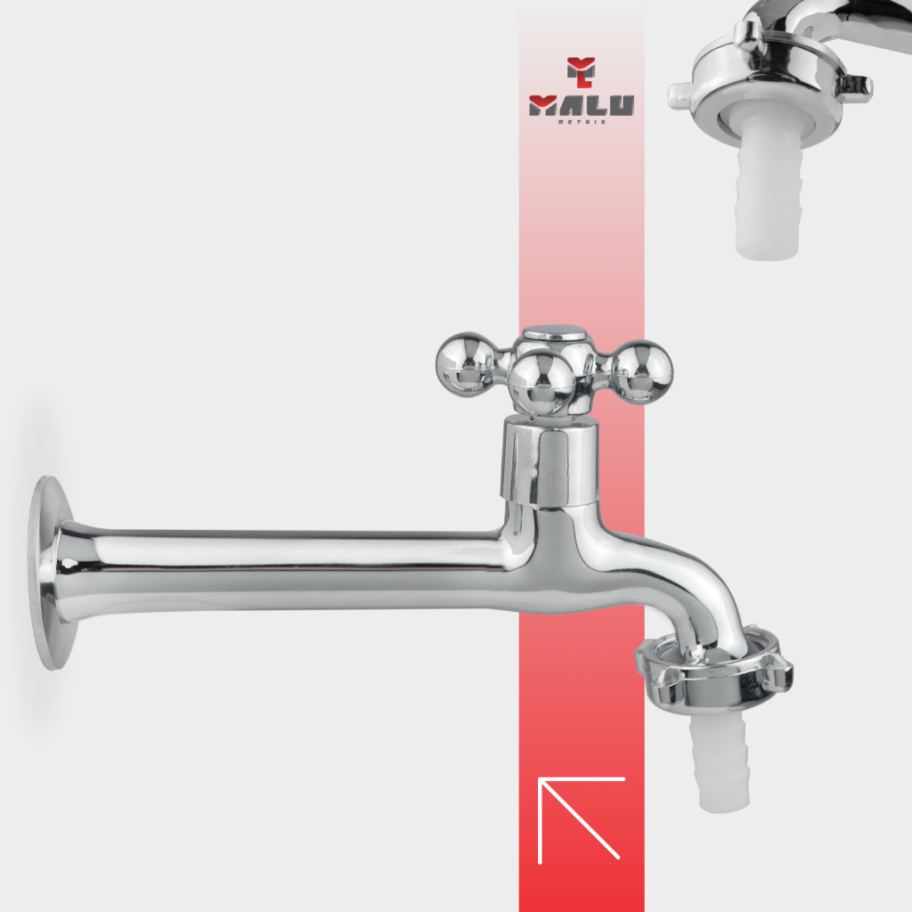 Torneira P/ Tanque 1158 C/ Bico 18 Cm 1/4 Volta Metal Cromado C-33 Cód. 1133 em Oferta na Shopee