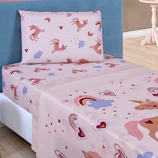 Jogo De Lençol Solteiro Infantil Estampado Bouti Roupa de Cama Kids 03 Peças