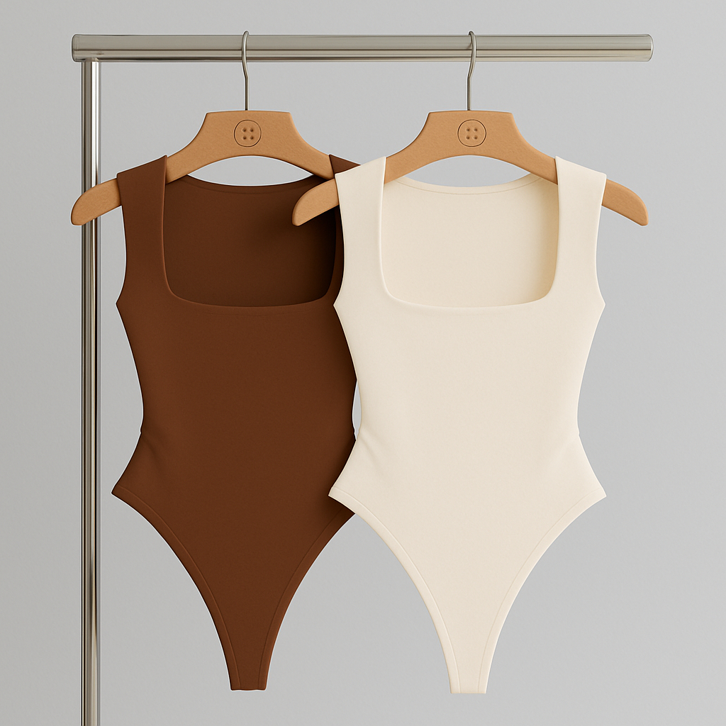 Kit 2 Body Feminino Decote Quadrado com Forro Básico Casual Elegante Estilo Blogueira. em Oferta na Shopee