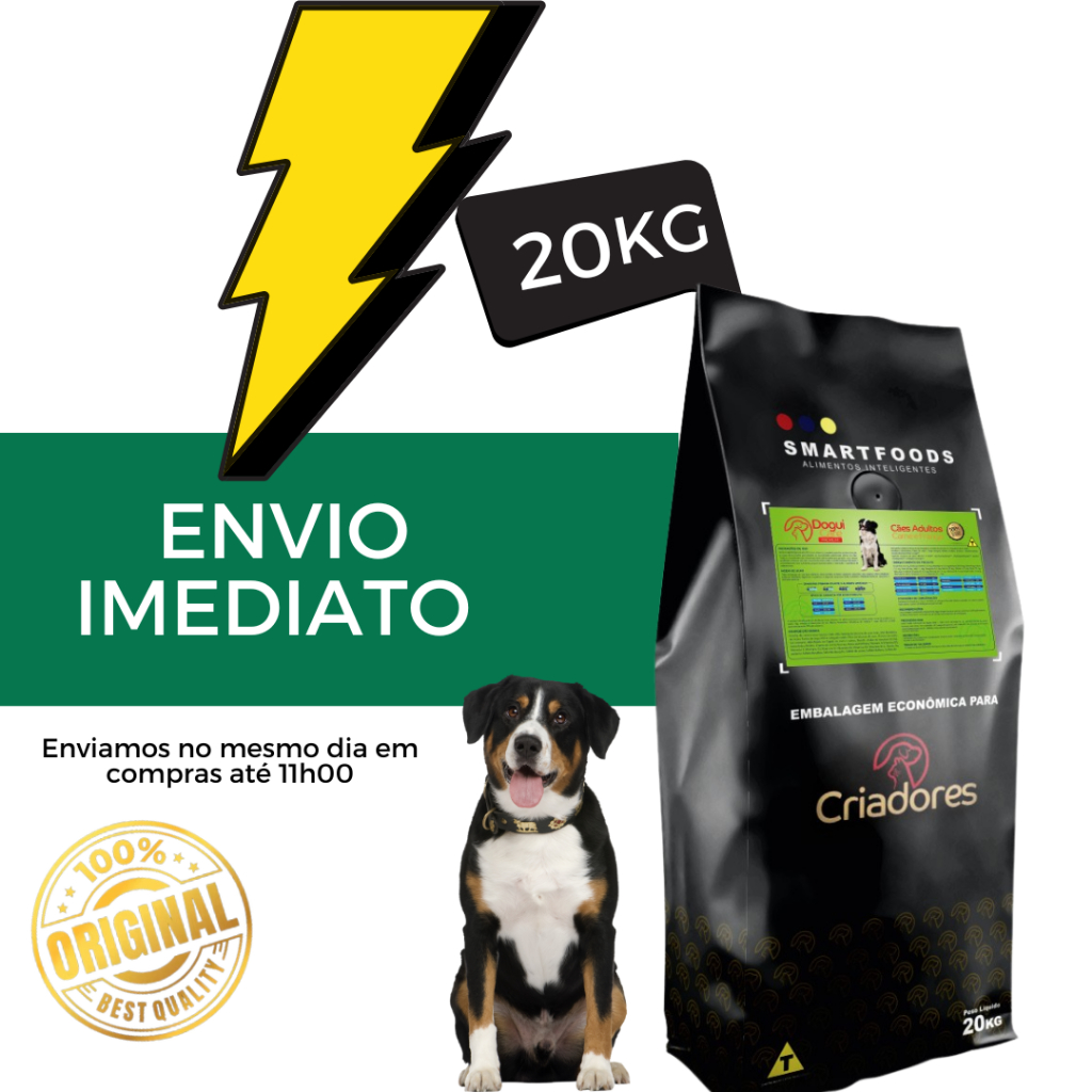 Ração Premium P/ Cachorro Premium Cães adultos carne e frango 20kg Dogui Care - Envio Imediato