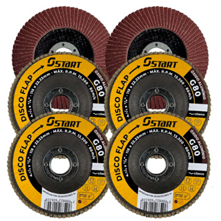 Kit Discos Flap Para Metal 6 Peças Grão 80 Bosch em Oferta na Shopee