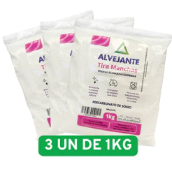3 KG Alvejante Sem Cloro Tira Manchas Poderoso Para Roupas Brancas E Coloridas