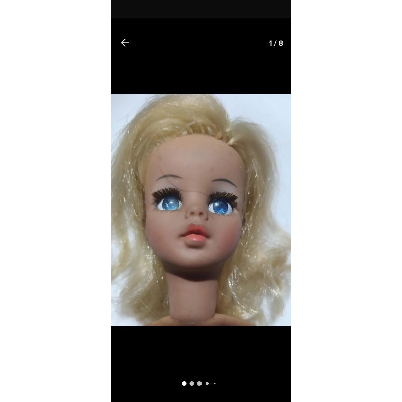 boneca antiga Susi loira bronzeada mãos flexiveis estrela anos 70