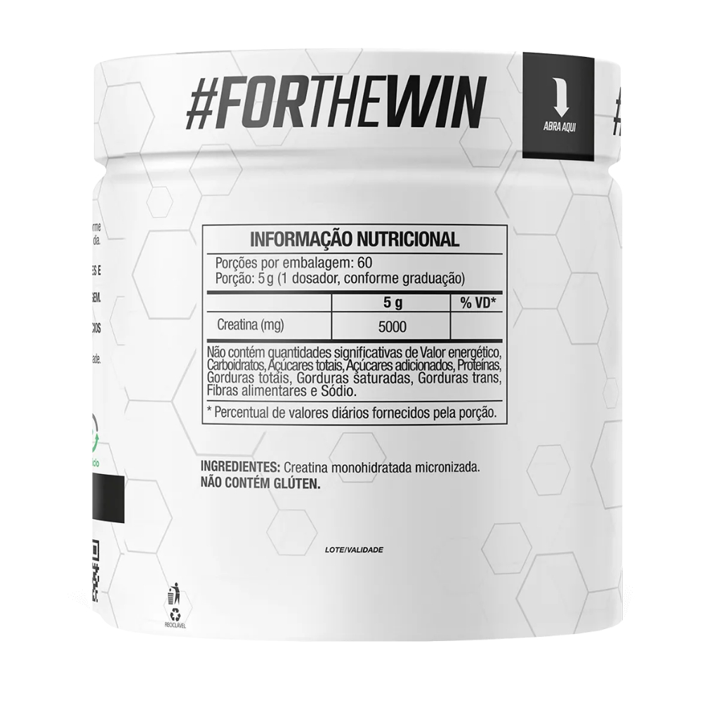 Detalhes do FTW Creatina Monohidratada Pura Ultramesh® Pote 300g - Ultra fina Micronizada Mesh 500