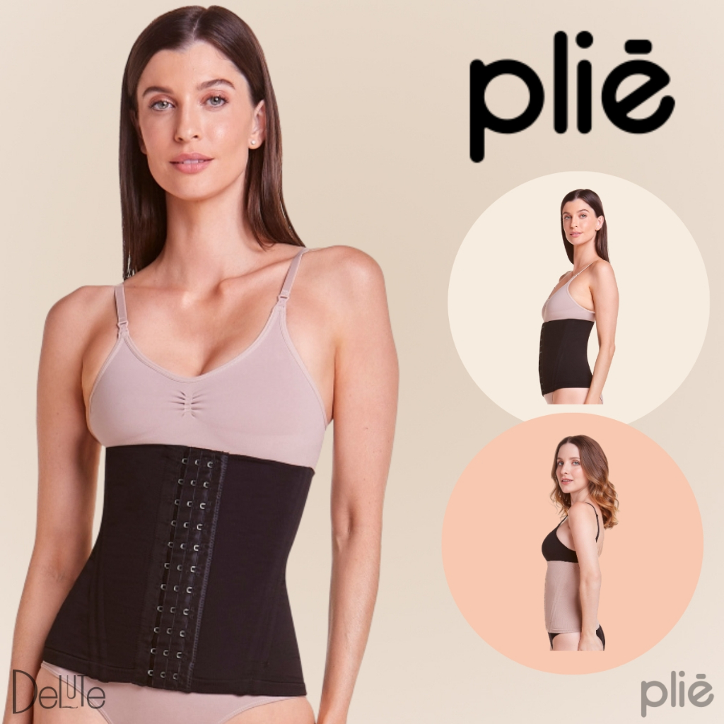 Cinta Colete Faixa Plie Modeladora e Redutora 8 Barbatanas com Regulagem Frontal Alta Compressao em Oferta na Shopee