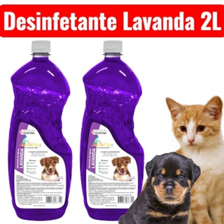 Kit 2 Desinfetantes Eliminador de Odores Para Cão e Gato - 2L Cada - Lavanda - Be Dog em Oferta na Shopee