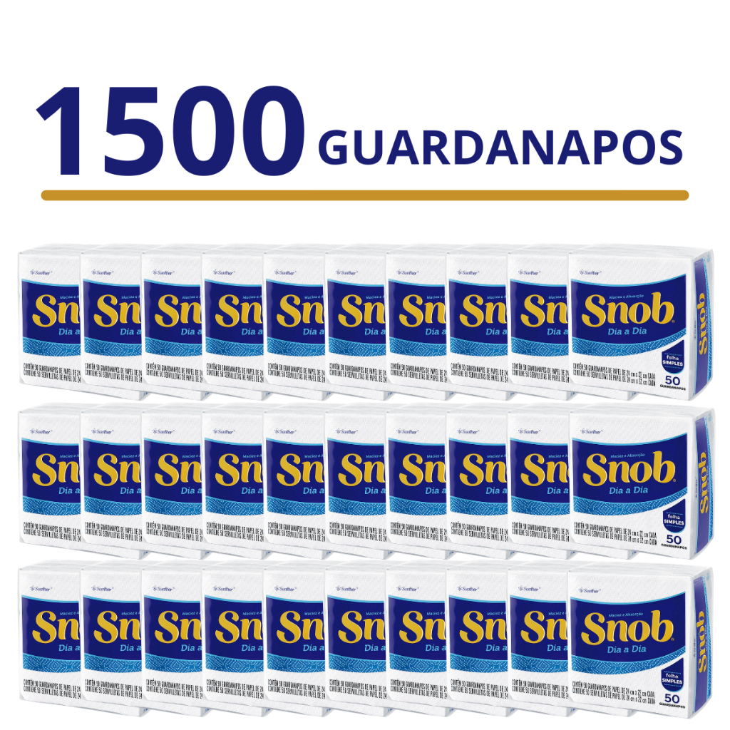 Kit 1600 Guardanapos de Papel Snob Folha Simples Descartavél Toalha Sachê Festa Aniversario Pacote