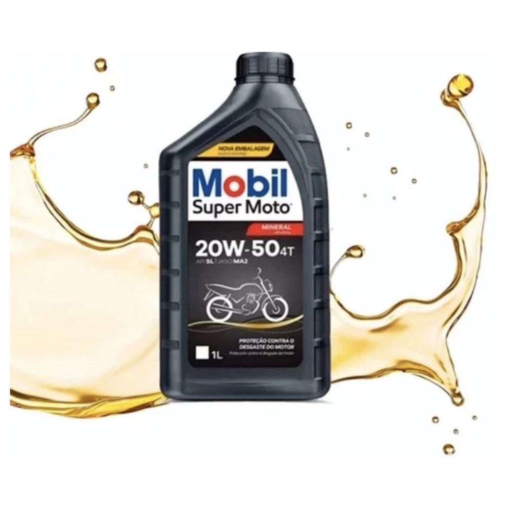 Oleo de Moto Mobil Modelo Super Moto 20w50 Mineral 4t 1L