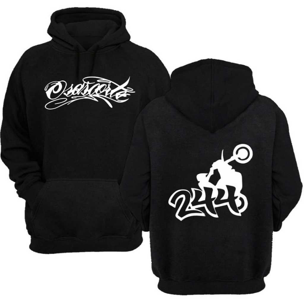 Moletom Adulto e Infantil Estampado Osascorte 244 com Capuz e Bolsos Agasalho