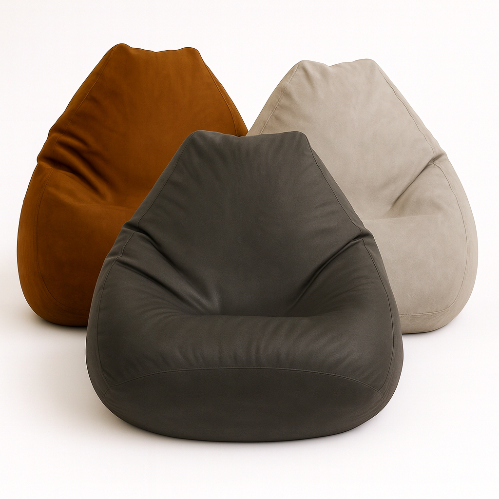 Puff Fofão Suede Com Enchimento Confortável Aconchegante Anti-arranhão