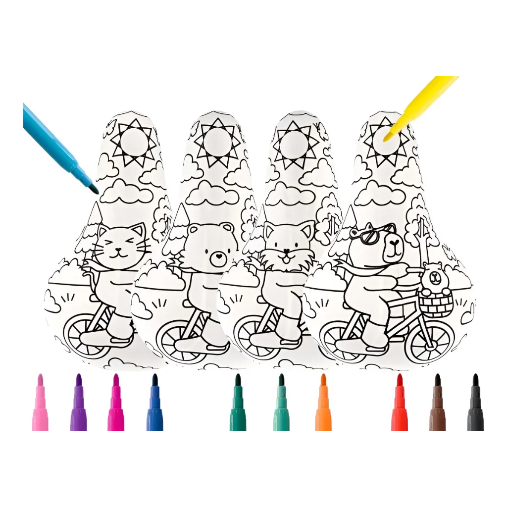 Selim Banco  Bicicleta Kalf Infantil Com Desenho Para Colorir Bike