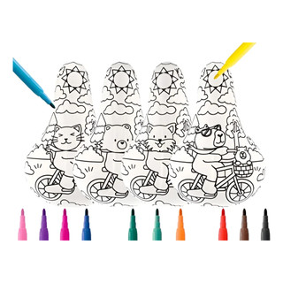 Selim Banco  Bicicleta Kalf Infantil Com Desenho Para Colorir Bike
