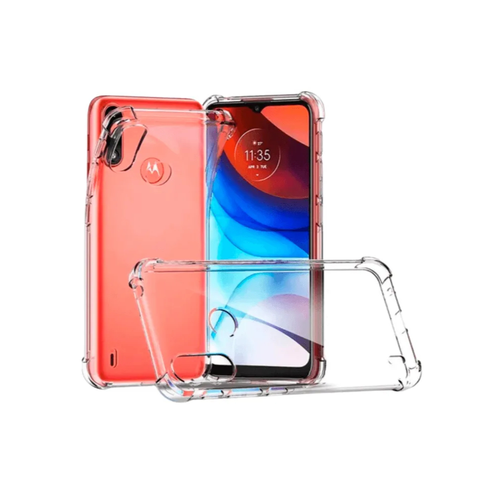 Capa Capinha  - Moto E7 Power TPU Flexível Transparente Com Proteção UV e Borda Anti-Shock