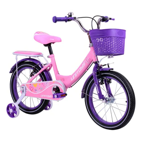 Bicicleta Infantil Love Rosa Aro 16 Com Cesta - Unitoys