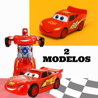 Carrinho Relâmpago Mcqueen Carros Vira Robô Som E Luzes em Oferta na Shopee
