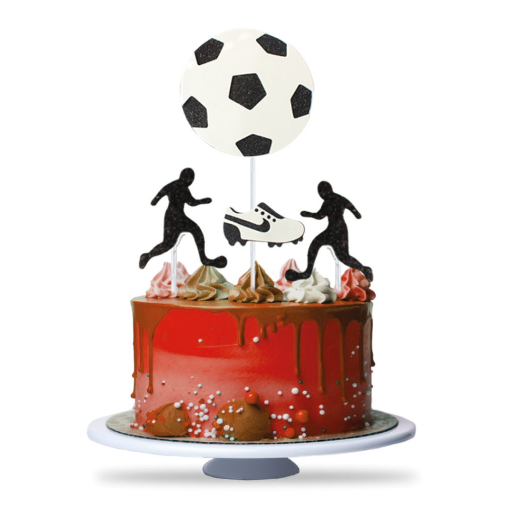 Kit Com 10 Topos De Bolo Temáticos Eva Topper Futebol Festa Aniversário