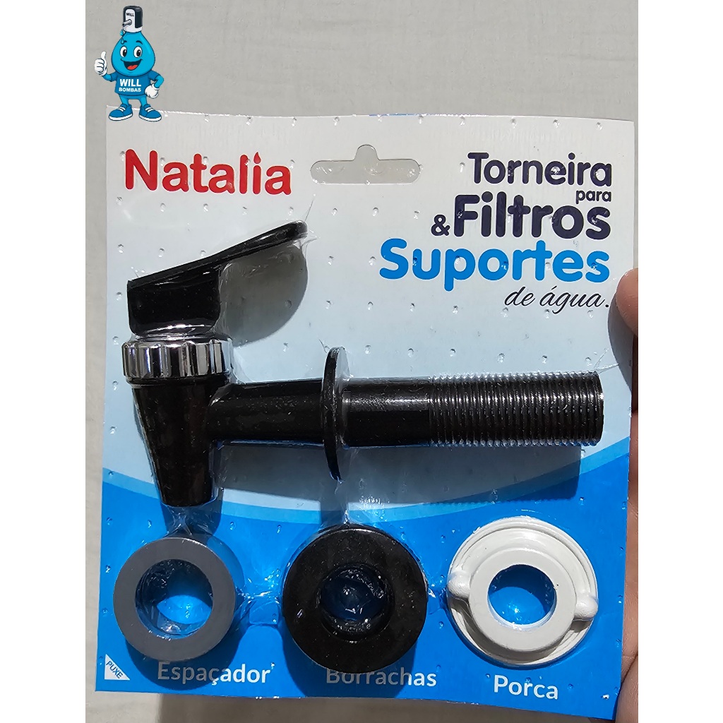 Torneira Universal para Filtro Natalia, Acquamar e Barro – Alta Durabilidade e Fácil Instalação