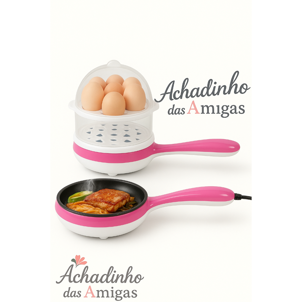 Frigideira Eletrica Antiaderente Cozedor De Ovos E Legumes -- cabe até 14 ovos 110v 220v
