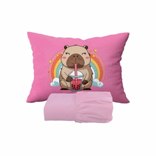 Jogo de lençol solteiro de personagens 2 peças menina tecido 100% algodão com elástico estampado para Cama Rosa Infantil em Oferta na Shopee