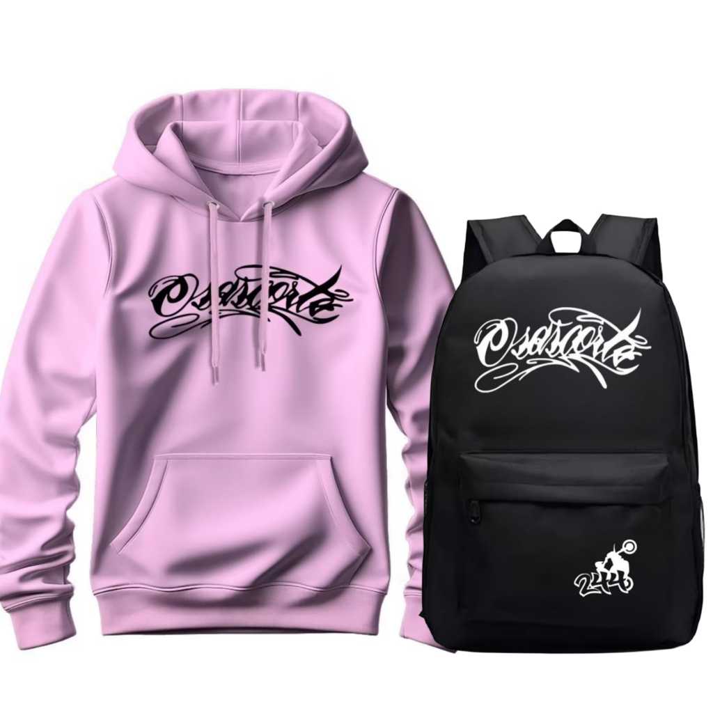 KIT MOCHILA E BLUSA DE FRIO ESTAMPADOS OSASCORTE CAPOTE GRAU 244 em Oferta na Shopee