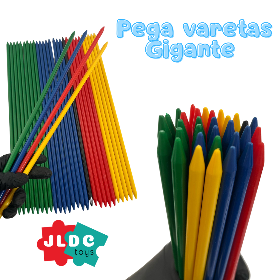 Pega Varetas Gigante 40cm Colorido em Plástico – Brinquedo Educativo e Divertido em Oferta na Shopee