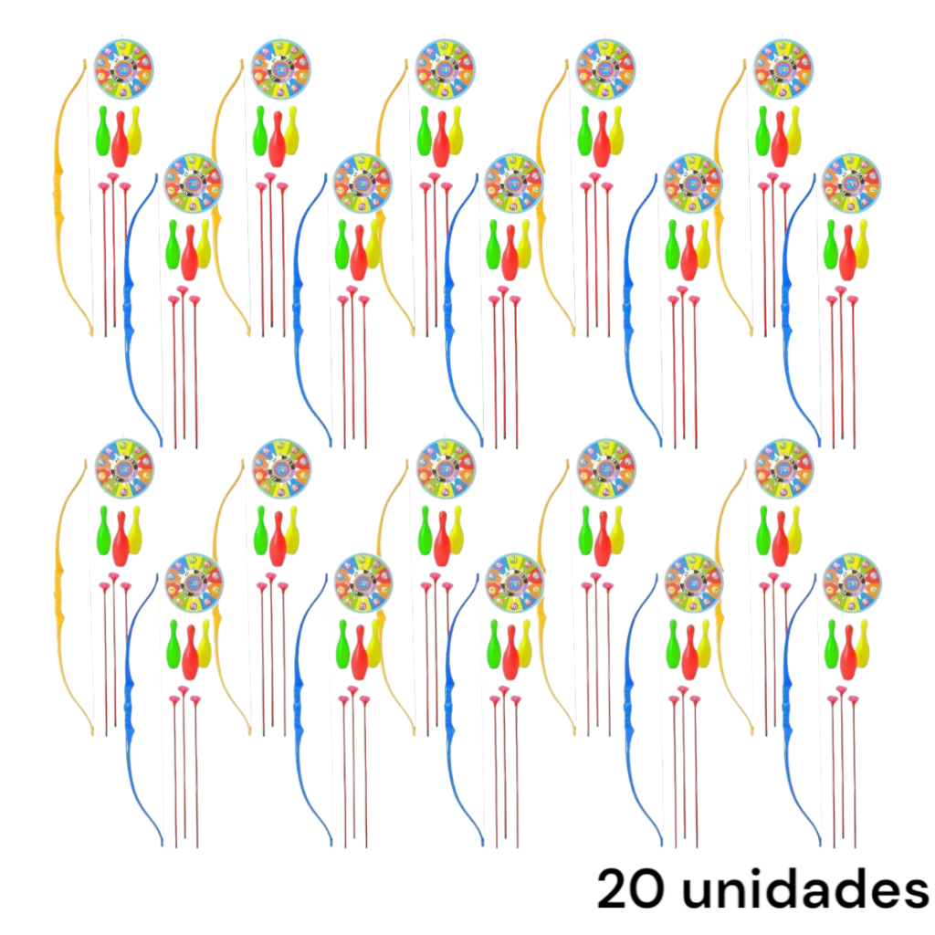 kit 20 brinquedo arco e flecha  divertido lembrancinha festa de aniversário