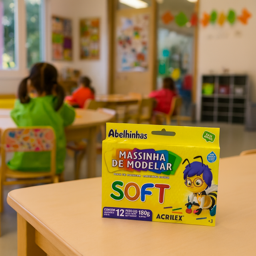 Massinha de Modelar Soft 12 Cores Acrilex