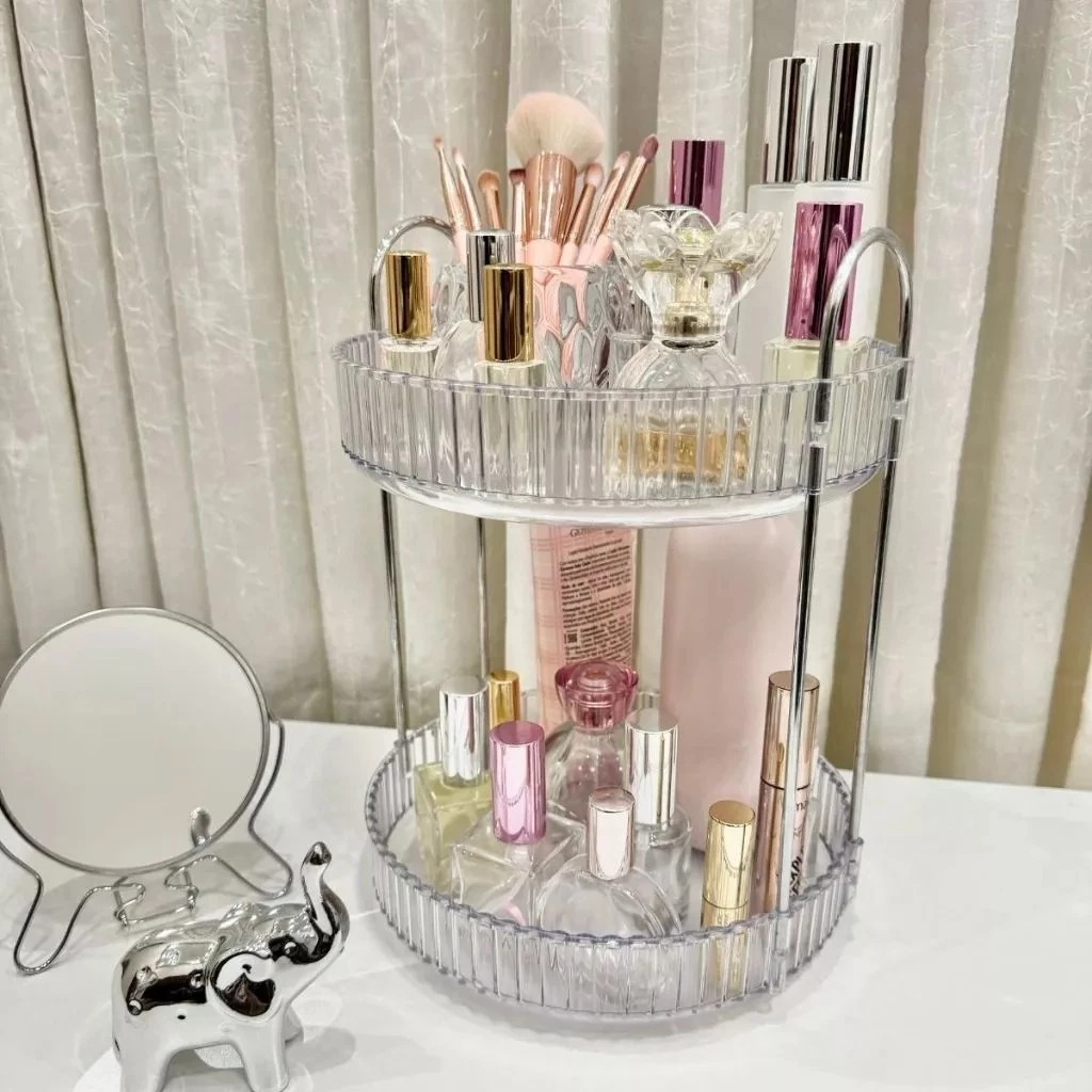 Organizador Prateleira Diamante Acrílico Porta Maquiagem Beleza Multiuso elegante — imagem 1