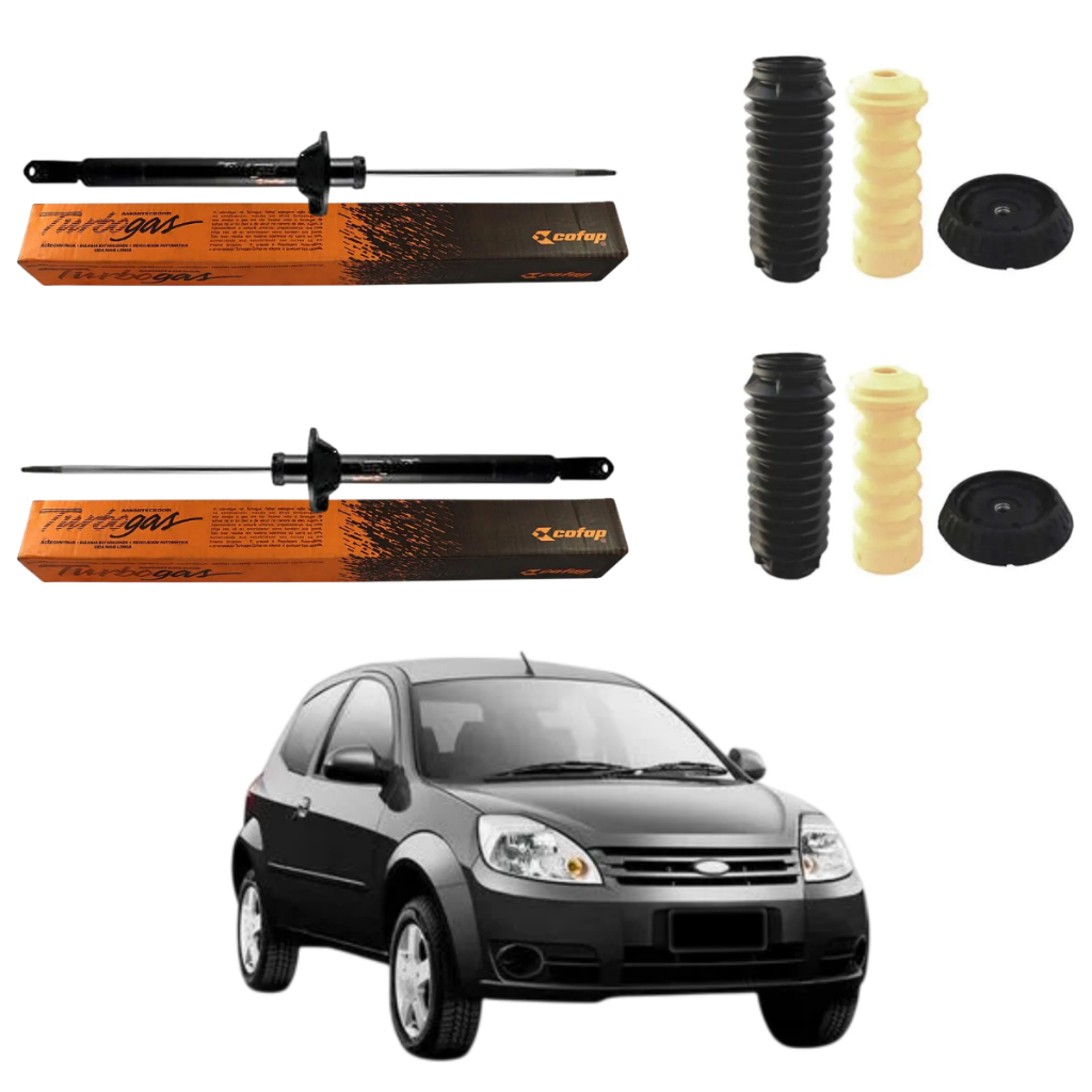 PAR AMORTECEDOR TRASEIRO FORD KA 2008 A 2010 COFAP + KIT