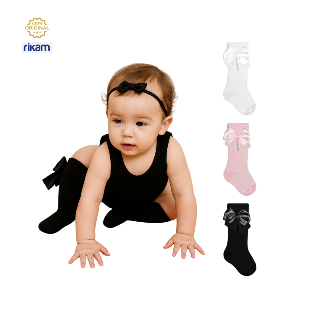Meia Cano Longo com Laço Feminina RN/PP - Rikam em Oferta na Shopee
