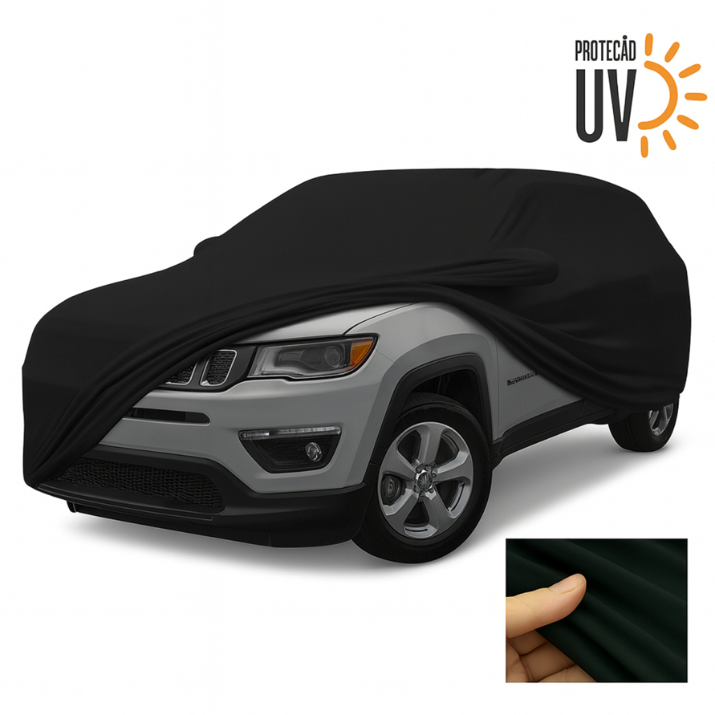 Capa Resistente O Sol Para Carro Jeep Compass Tecido Helanca