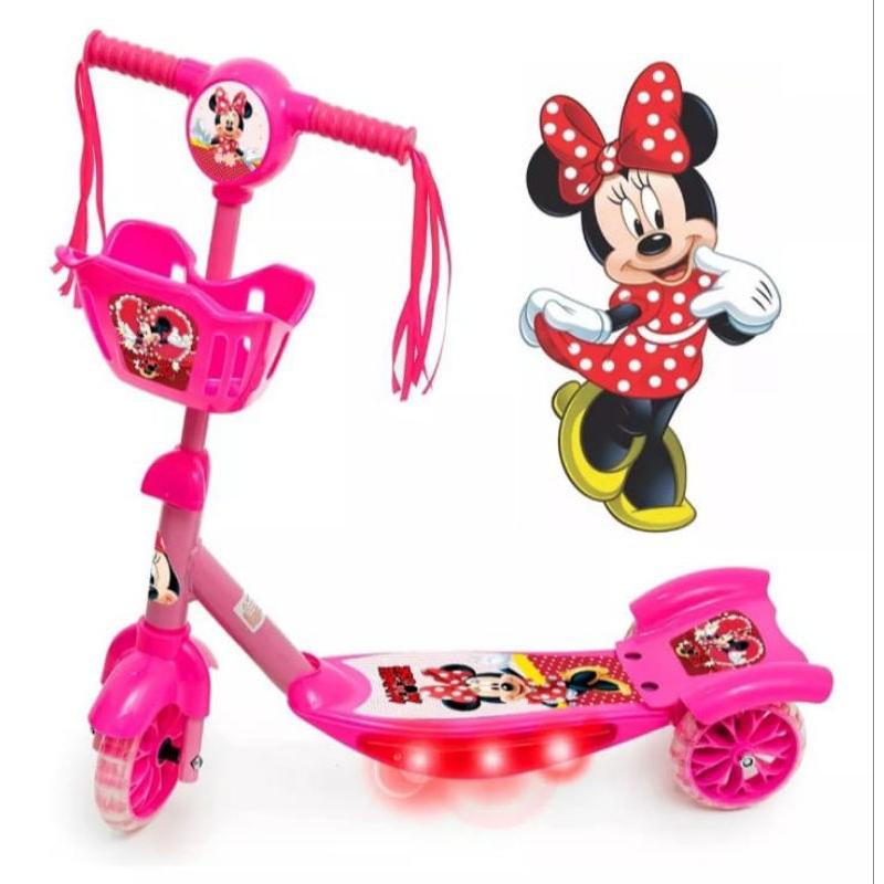 Patinete Minnie Infantil 3 Rodas Musical