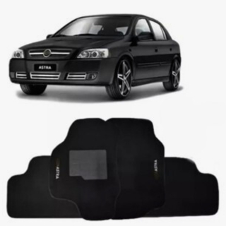 Kit de tapetes 3 peças específico Astra 1999 2000 01 02 0304 ... 2011 Carpete Preto