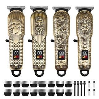 Máquina De Cortar Cabelo Metal Profissional Smart Lcd Barbeador Elétrico dedicada Sem Fio Para Homens salão de beleza809 em Oferta na Shopee