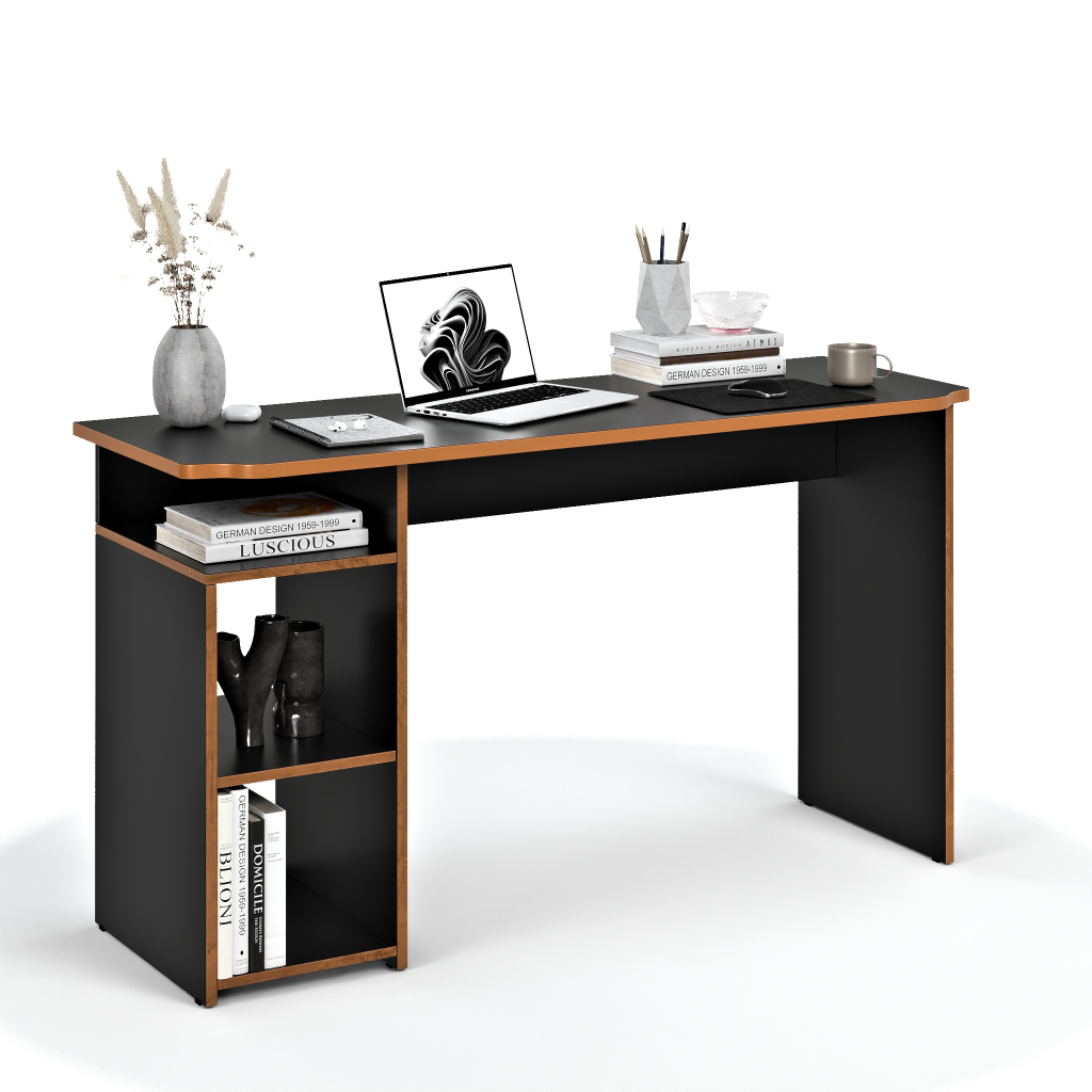 Mesa Escrivaninha Para Computador Athenas com Nichos Home Office Estudo Moderna
