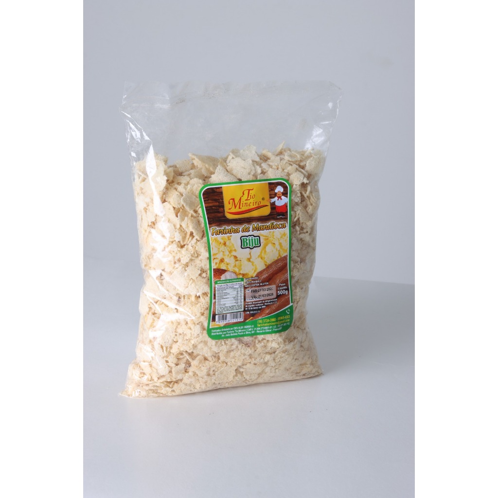 Farinha de Mandioca Biju 500g - Tio Mineiro em Oferta na Shopee