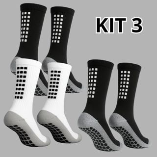 Kit 3 Pares De Meias Esportivo Respirável Antiderrapante Conforto E Estabilidade em Oferta na Shopee