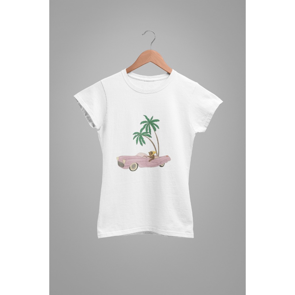 Baby Tee Y2K Feminina- Estampa Gato No Conversível, Conforto Elástico e Versátil para Primavera/Verão/Outono